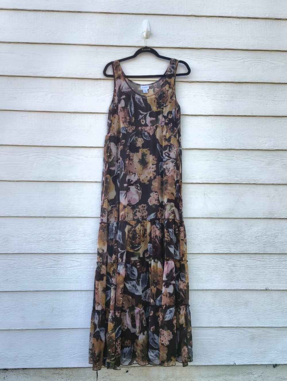Motherhood Wildflower Maxi Dress in Brown and Pink